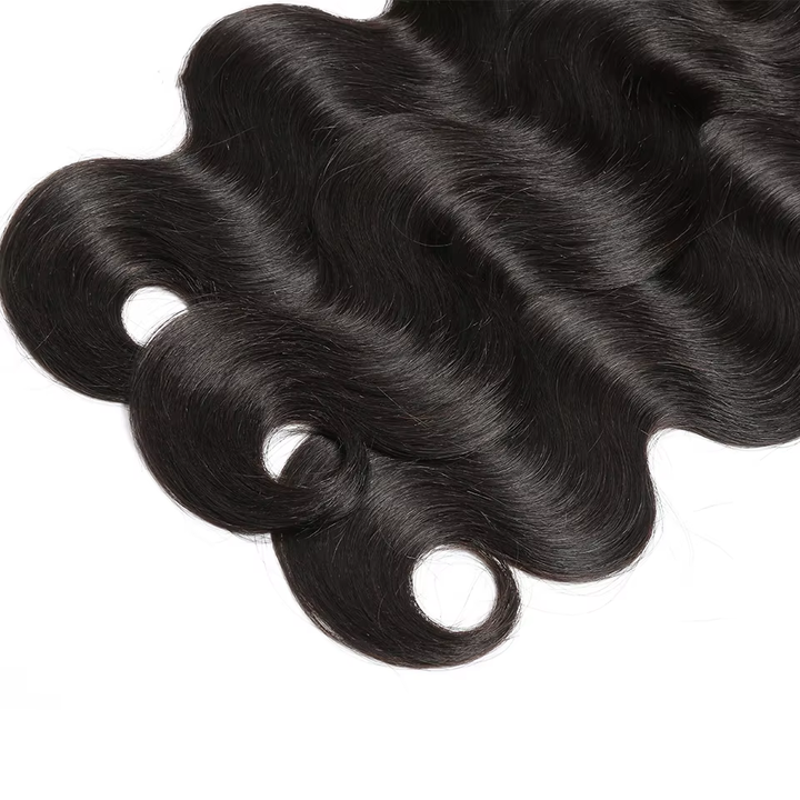 (B2) Body Wave Human Hair 4 Bundles with 13x4 Lace Frontal Brazilian Hair Weave Bundles