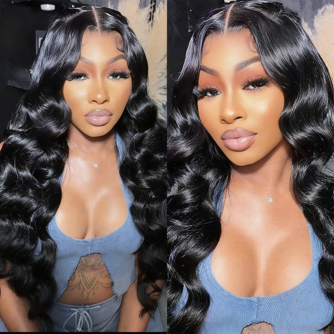 (B2) 24inch Body Wave Human Hair 4 Bundles 100% Brazilian Raw Human Hair for Women Thick Bundles 8 Days Delivery