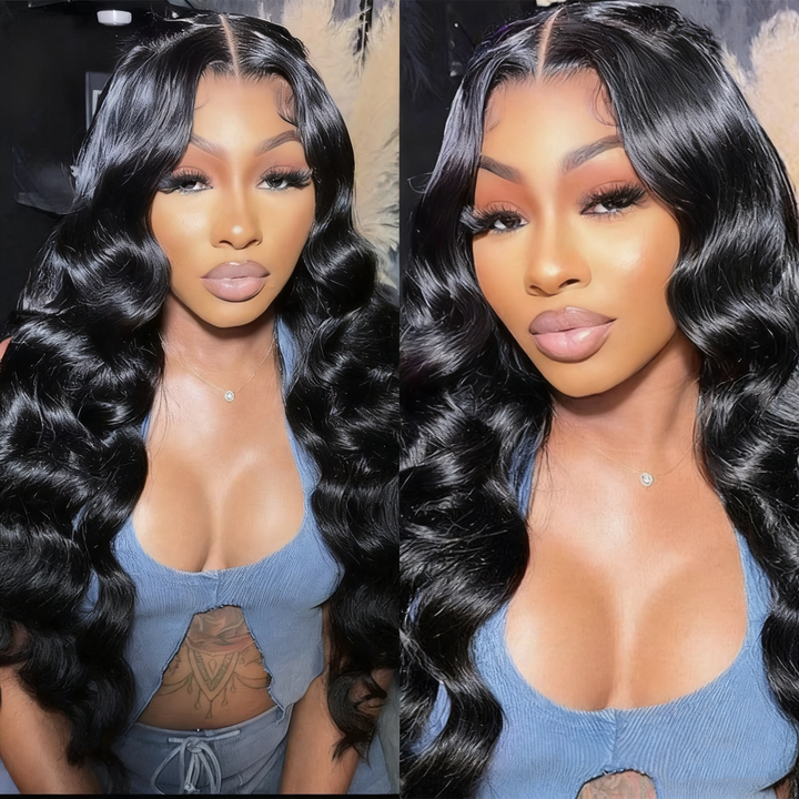 (B2) 24inch Body Wave Human Hair 4 Bundles 100% Brazilian Raw Human Hair for Women Thick Bundles 8 Days Delivery