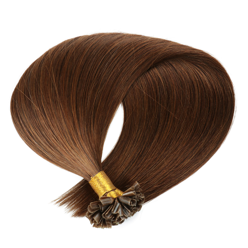 Color Hair #4 Tape In Hair Extensions Cheveux Raides Vierges Humains 20 pcs/1pack 100% Cheveux Humains 