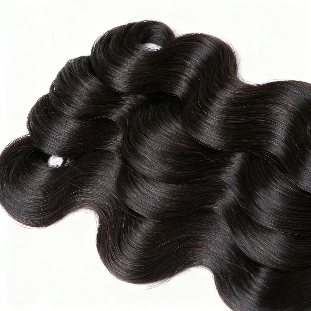 (B2) Body Wave 4 Bundles With 4x4 Lace Closure Brazilian Hair Weave Bundles With Closure Natural Human Hair