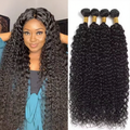 15A Natural Black Afro Kinky 4 Bundles 20 22 24 Inch Human Hair Bundles 3-8 Days Delivery