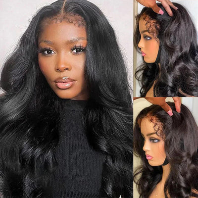 4C Edges | Undetectable Glueless Body Wave Edges 13x4 Frontal Lace Ready to Wear Wig | Afro Inspired