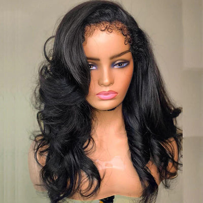 4C Edges | Undetectable Glueless Body Wave Edges 13x4 Frontal Lace Ready to Wear Wig | Afro Inspired