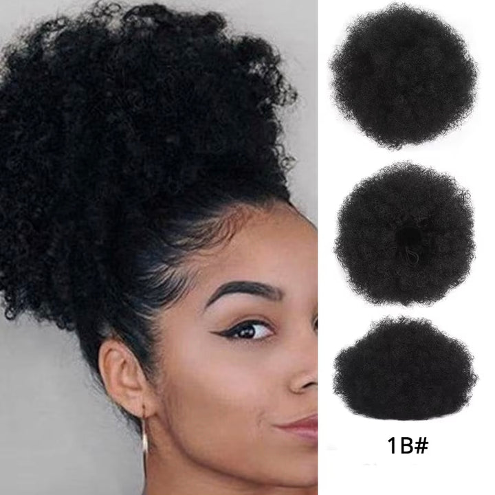 Deep Wave Drawstring Ponytail Hair Extension Cheveux humains humides et ondulés 