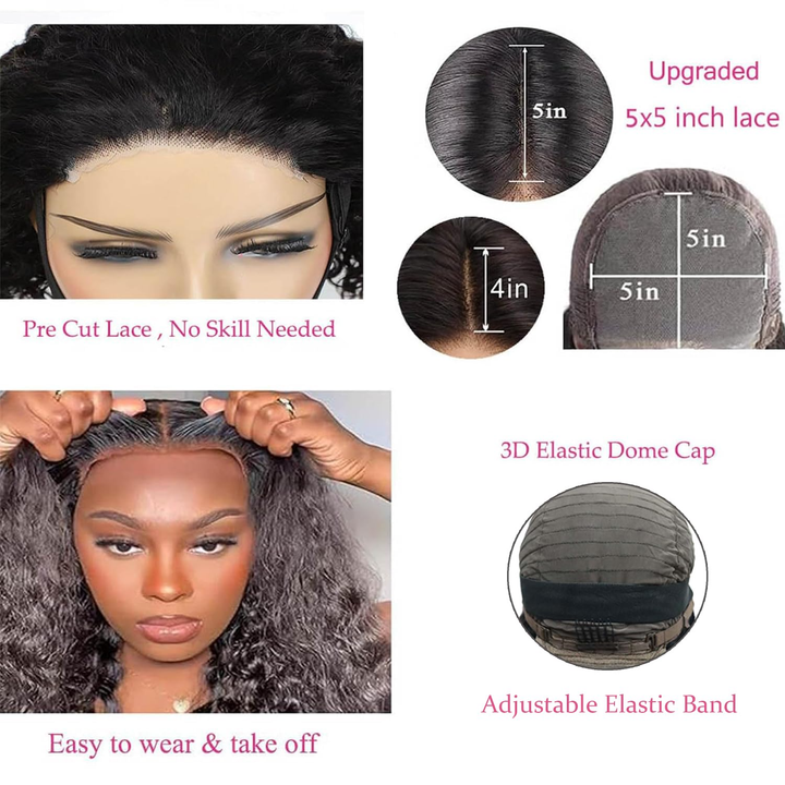 Lumiere Water Wave 13x4 Lace Frontal 180% Density 200% Density Human Hair Wig With Baby Hair