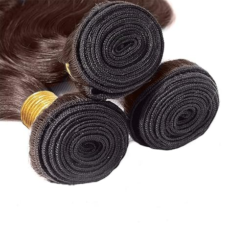 Lumiere #4 Brown Water Wave 3 Bundles Extensions 100% Human Hair(No Code Need)