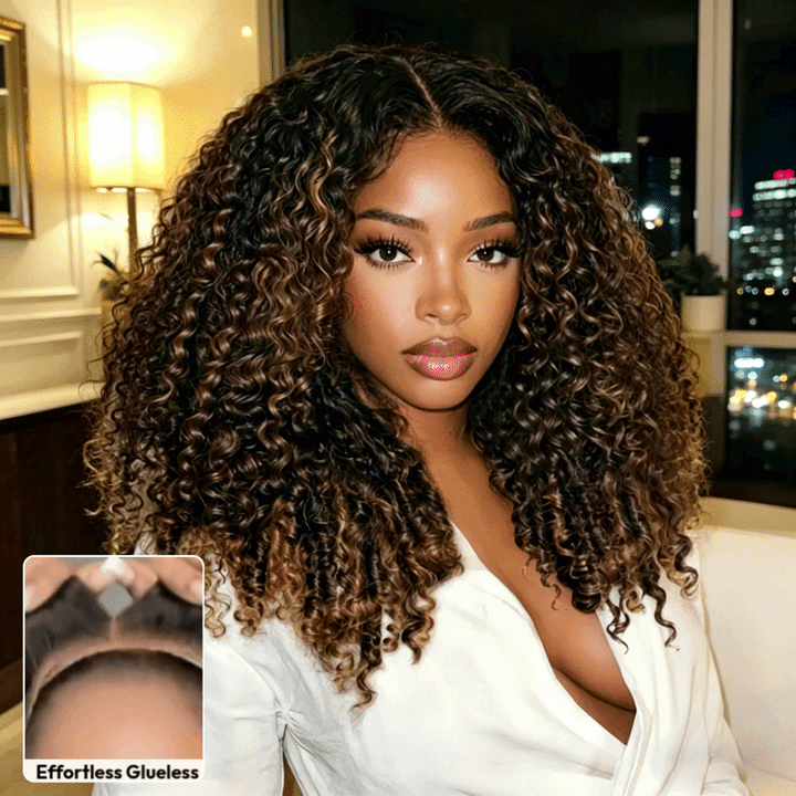 Deep Wave Wear &amp; Go Glueless HD 4X6 Lace Closure Perruque de cheveux humains