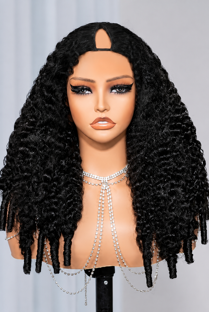 Burmese Curly V Part Wig Human Hair For Women Ready To Wear Glueless Wig Human Hair And Spiral End