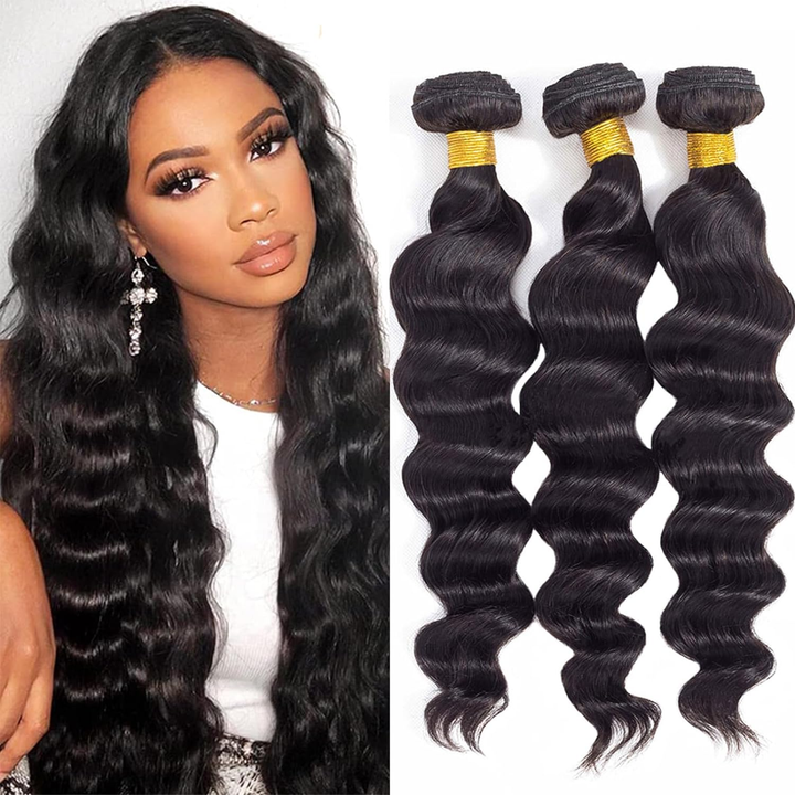 lumiere Hair 1 piece Loose Deep Wave Bundle Virgin Human Hair Extension