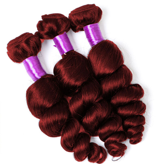 #99J Loose Wave 3 Bundles Peruvian Hair Weave virgin Human Hair Extensions