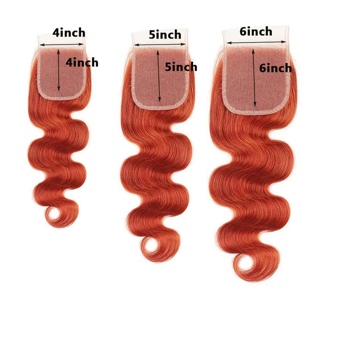 #4 Brown Body Wave 3 Bundles avec 4X4 Lace Closure 100% cheveux humains vierges 