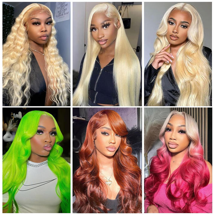 Lumiere Hair 613 Straight Lace Frontal Human Hair Wigs With Optional Replaceable Lace Front