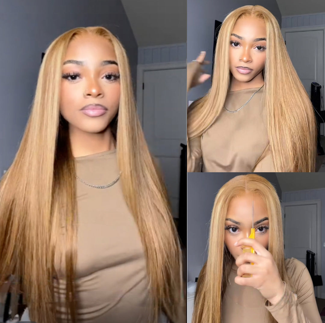 [Glueless Wig] Highlight #P16/27 Body Wave 4x4 & 5x5 HD Lace  Pre-cut Easy To Wear Glueless Wigs  Human Hair Wigs