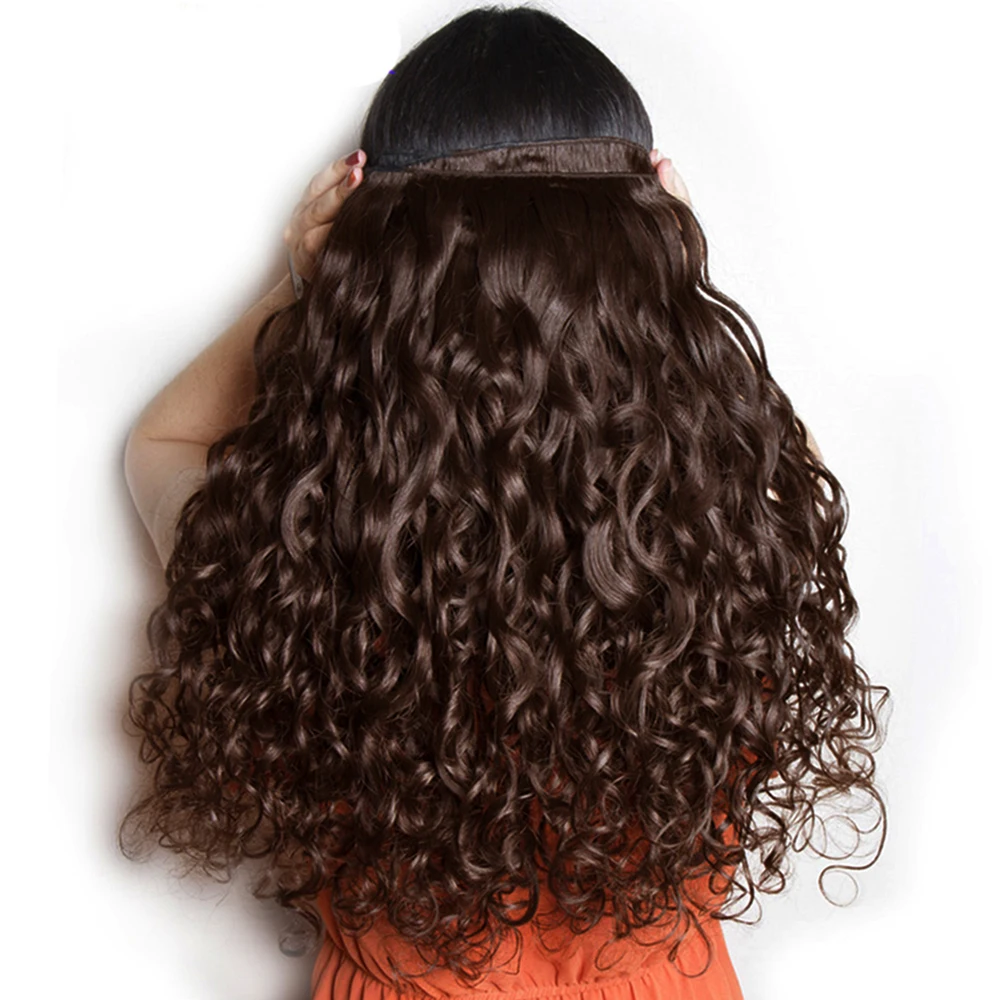 350 Cabelos Lisos Cor Gengibre 4 Feixes Com Fecho Brasileiro 100% Cabelo Humano Feixes Com Fecho 4X4 Remy Hair Extension 