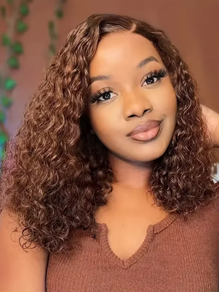 Skunk Stripe Noir et Bleu Ombre Body Wave 13x4/4x4 Lace Front Wig 