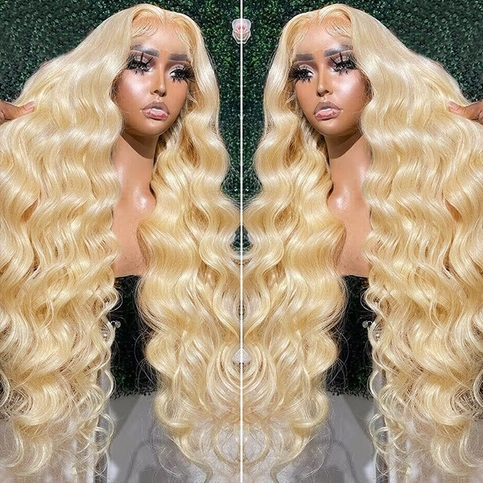 Lumiere #613 Blonde body Wave 13x4 Lace Frontal 4x4 HD Lace Human Hair Wigs (No Code Need)