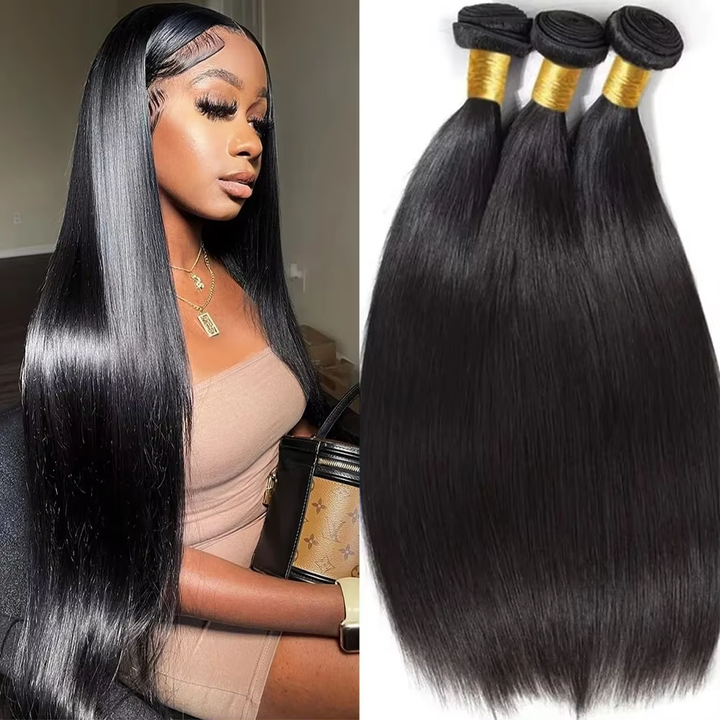 lumiere 15A Straight  3 Bundles Human Hair Extension 10-24 inch