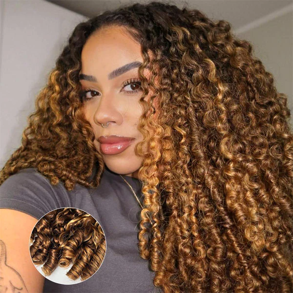 Perruque brésilienne de cheveux humains sans colle U Part Water Wave 