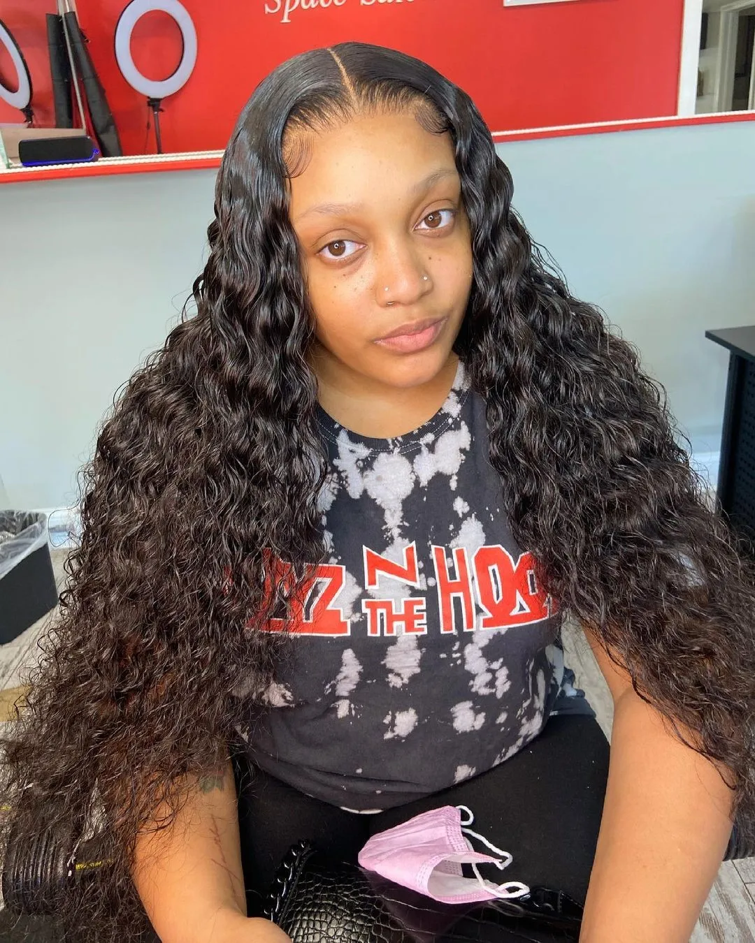 Deep Wave 7x5 Lace Glueless Wig Human Hair Pre Cut Lace Closure Ready To Wear Deep Wave Wig For Women