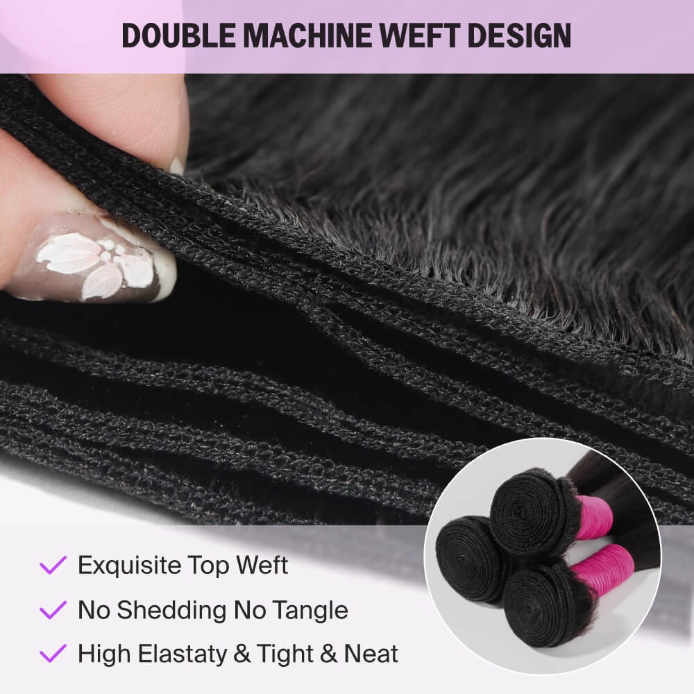 (B1) Peruvain Body Wave 4 Bundles Deal 100% Human Hair for Black Women Hair Extensions 8-40 inches
