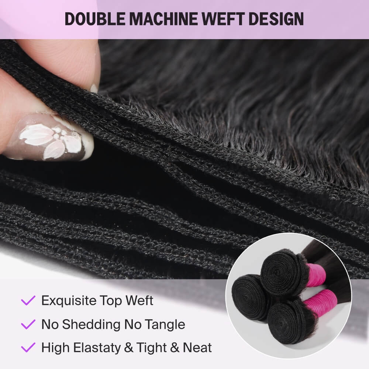 (B1) Peruvain Body Wave 4 Bundles Deal 100% Human Hair for Black Women Hair Extensions 8-40 inches