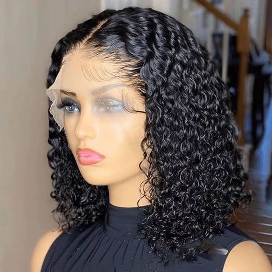 Skunk Stripe Noir et Bleu Ombre Body Wave 13x4/4x4 Lace Front Wig 