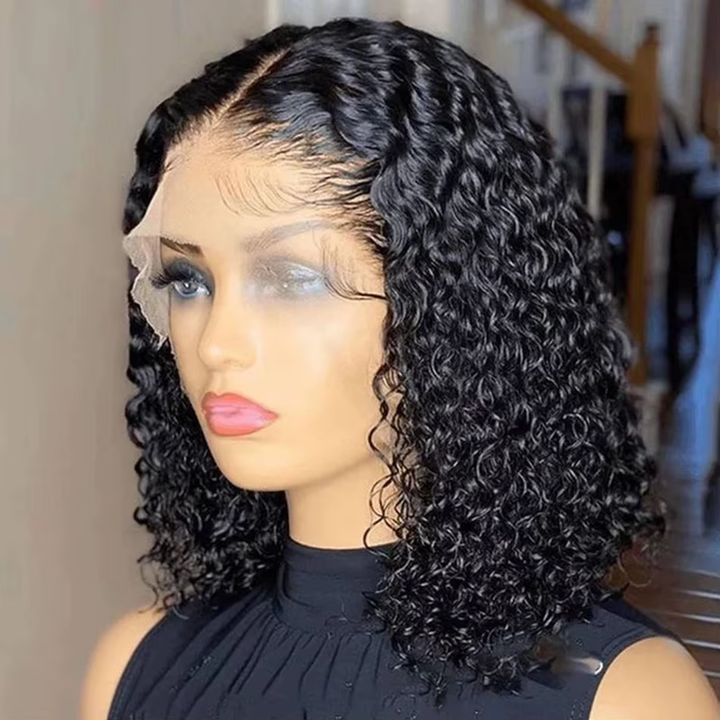 Skunk Stripe Noir et Bleu Ombre Body Wave 13x4/4x4 Lace Front Wig 