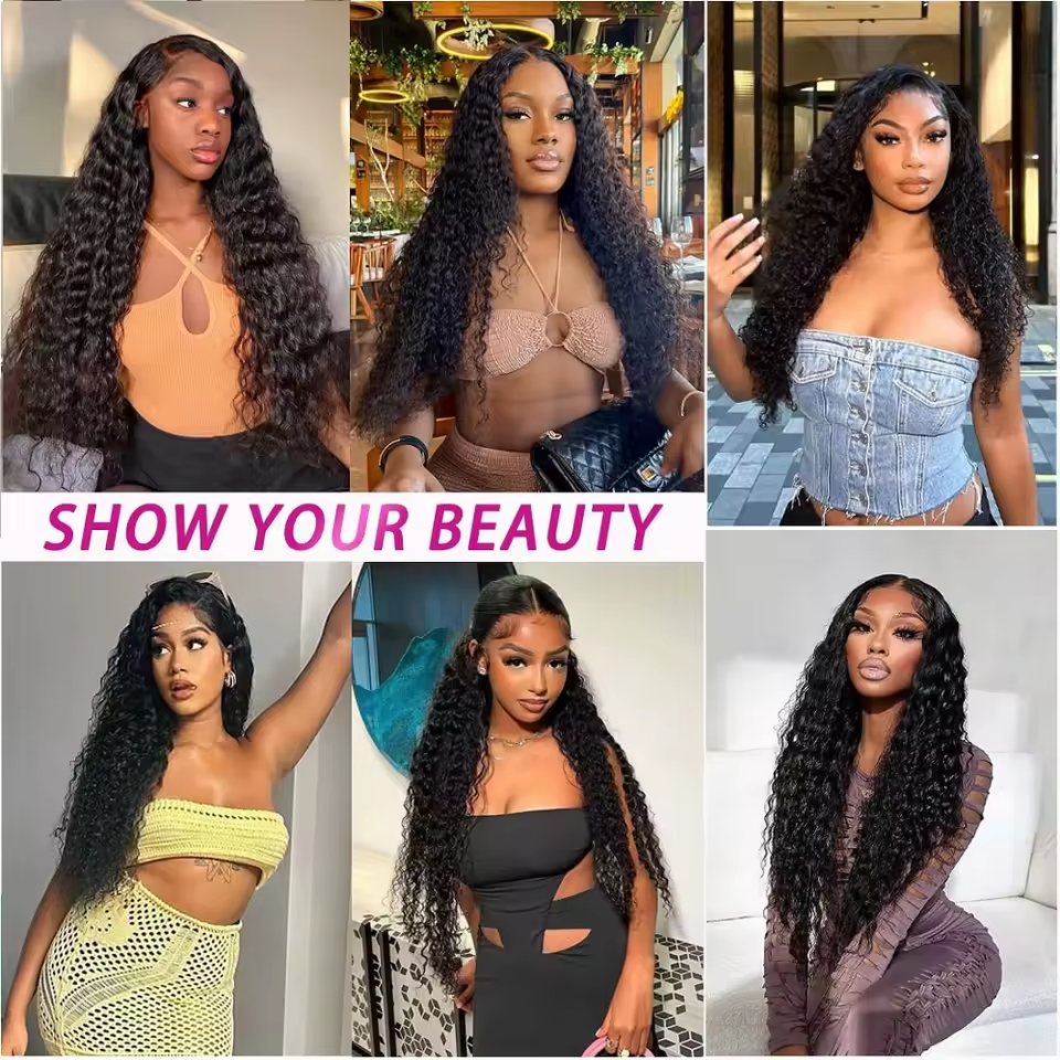 Lumiere 15A Water Wave 4 Bundles With 4X4 Lace Closure Wet and Wavy Virgin Human Hair