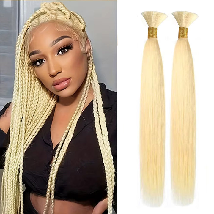 lumiere #613 Color Straight Bulk Human Hair for Braiding No Weft Brazilian Virgin Human Hair Extensions Braiding Hair