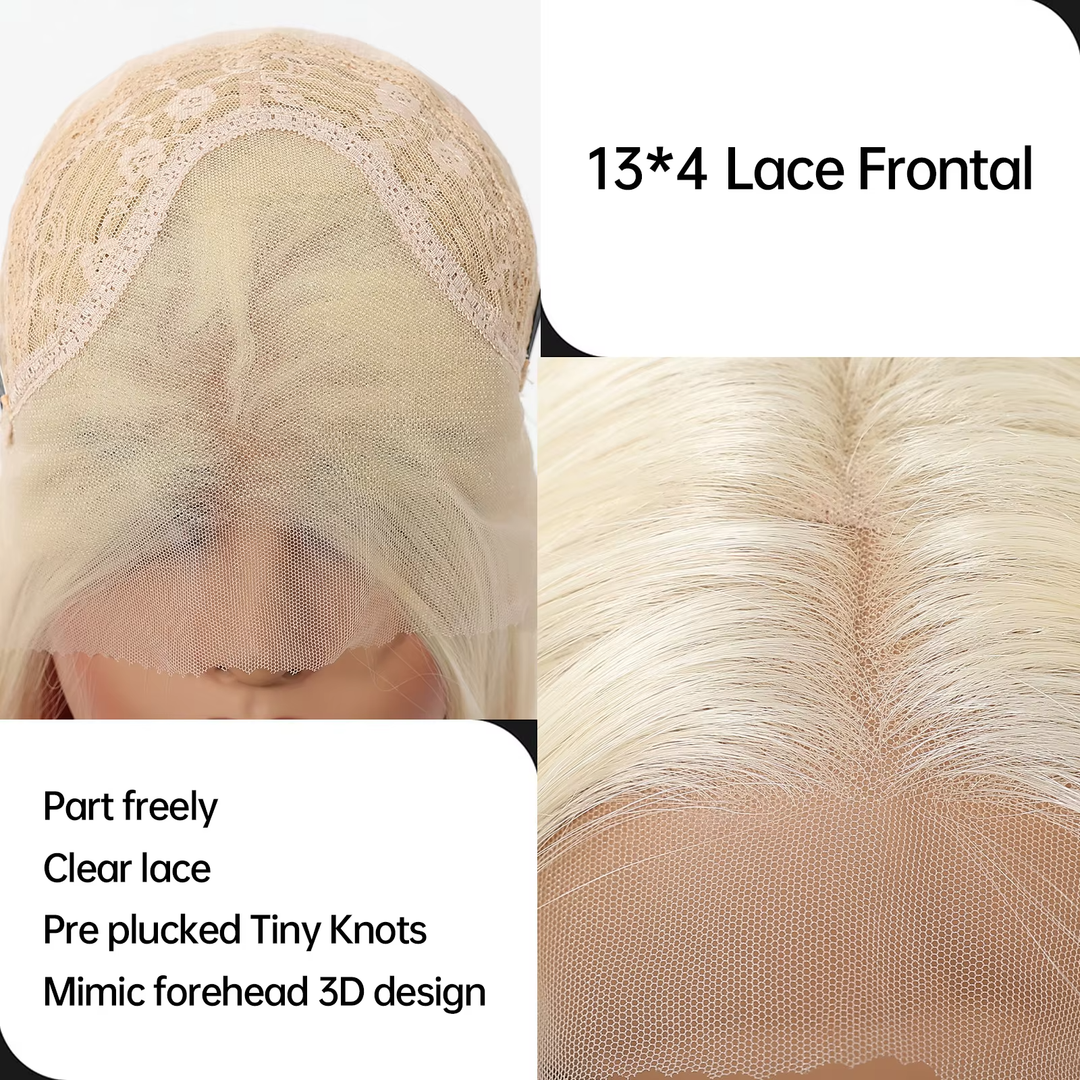 613 Blonde & Red Ombre Straight 4x4/13x4 Lace Front Transparent Lace 180%/200% Density Brazilian Wigs