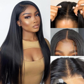 Lumiere Hair 7x5 Pre Cut Lace Closure Wig Straight Wear Go Gluless Wig Pre-plucked Hairline With Baby Hair Wig