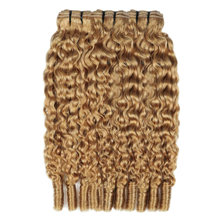 Lumiere #27 Honey Blonde Burmese Curly 3 Bundles 100% Human Hair Bundles Unprocessed Human hair