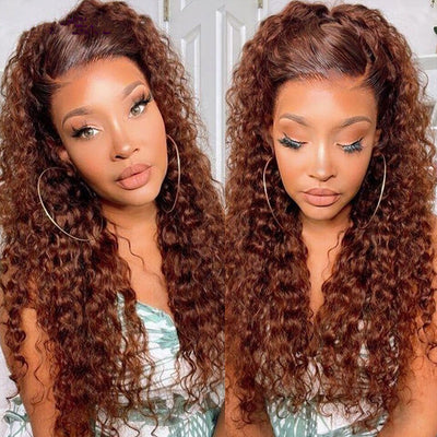 #33 Blonde Water Wave 4 Bundles with 4x4 closure with transparent lace