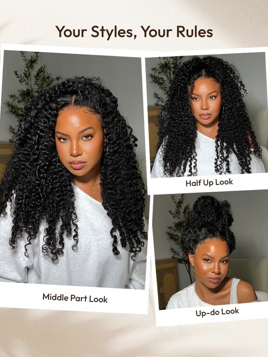 [Glueless Wig] Upgrade Lumiere 13x4 Pre Cut Lace Burmese Curly Glueless Wigs Ready To Go Human Hair Wig