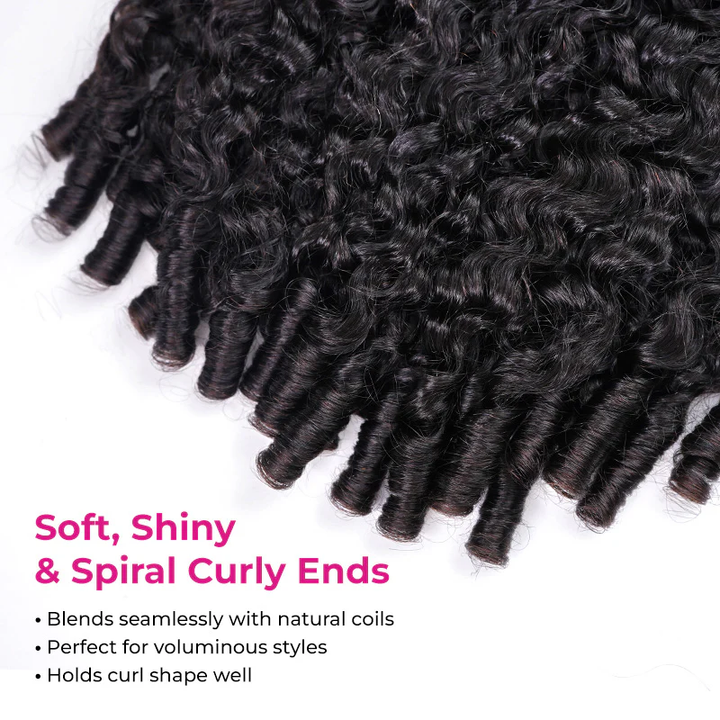 [3 In 1 Half ] Half Wig Burmese Curly Install Half With Drawstring Glueless Beginner Friendly