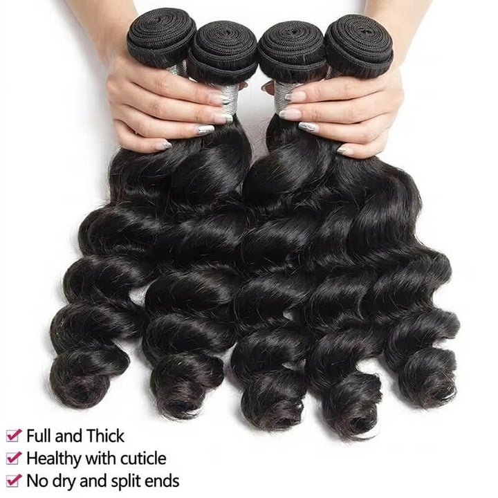 lumiere 1 pièce Loose Wave Bundle Extension de cheveux humains vierges