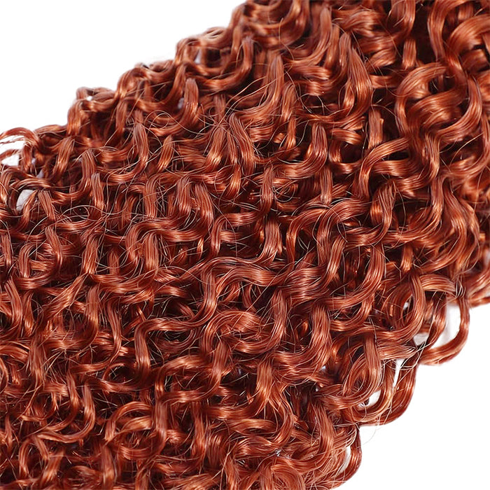 #33 Reddish Brown water Wave 3 Bundles Human Hair(No Code Need)