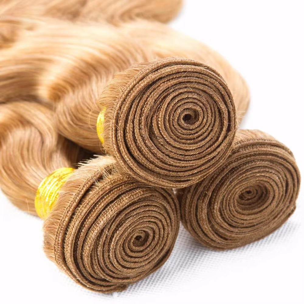 #4 Brown Body Wave 3 Bundles avec 4X4 Lace Closure 100% cheveux humains vierges 