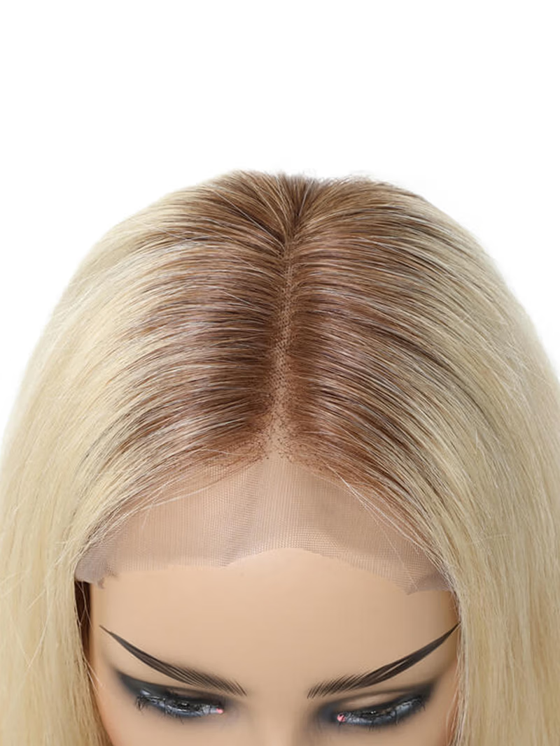 Root4/613 Body/Straight Human Hair Body/Straight Wigs Transparent  Lace Frontal Wig 200% Density Wigs For Women