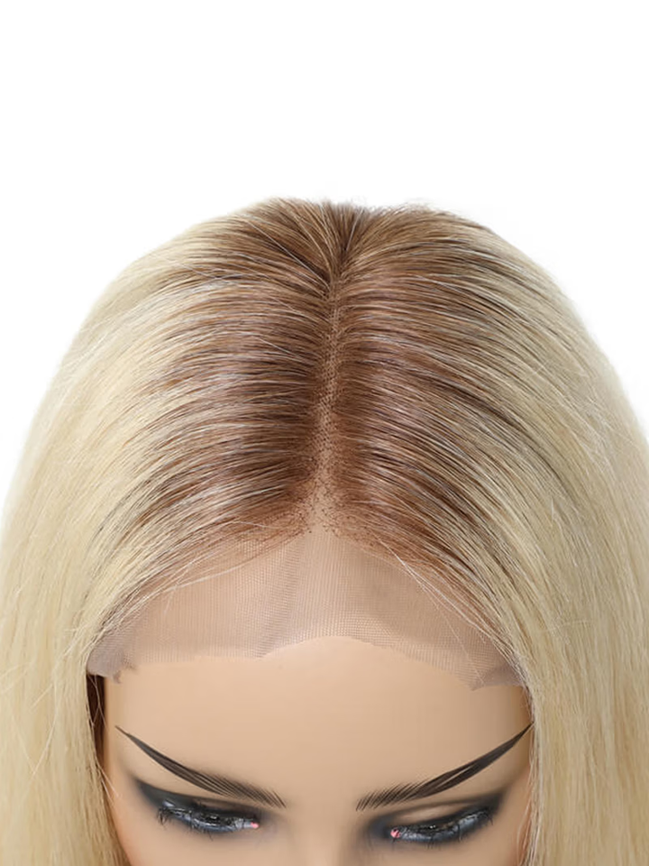 Root4/613 Body/Straight Human Hair Body/Straight Wigs Transparent  Lace Frontal Wig 200% Density Wigs For Women