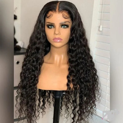 Lumiere Pre Plucked Highlight Brown Colored 13x4 Transparent Lace Frontal 180% Density Human Hair Wigs For Black Women HDZ