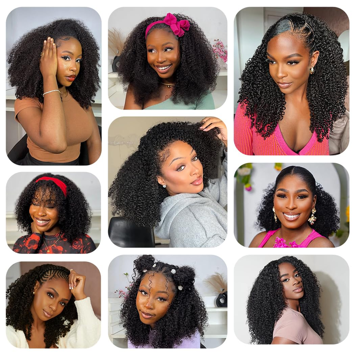 Perruque brésilienne de cheveux humains sans colle U Part Water Wave 