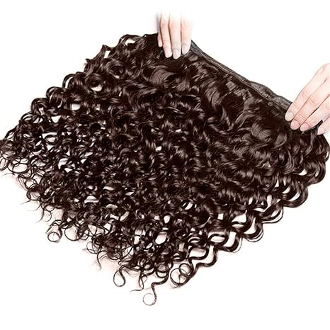 Brown Bundles Color #4 Brown Water Wave Human Hair Bundles 1 Bundle Human Hair Brazilian Unprocessed Virgin Hair (No Code Need)