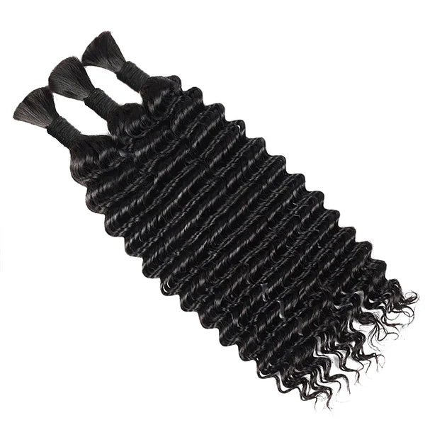 lumiere 3 Deep Wave Bulk Human Hair for Braiding No Weft Brazilian Virgin 4 Deep Wave Bulk Human Hair for Braiding Hair