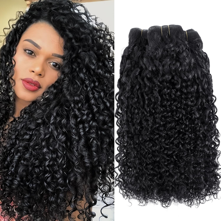 Brazilian 10A Pixie Curly Human Hair 3 Bundles Virgin Hair Extensation