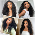 lumiere 15A  Brazilian Kinky Curly 4 Bundles Virgin Human Hair Extensions 10-24 inches