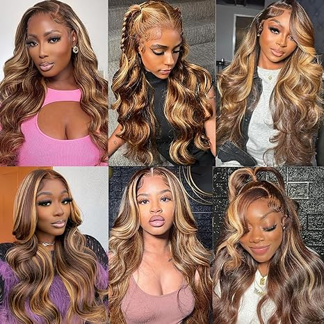 Lumiere Pre Plucked P4/27 Highlight 13x4 Lace Front Wigs Straight/Body Wave Honey Blonde Wigs Human Hair for Women (No Code Need)