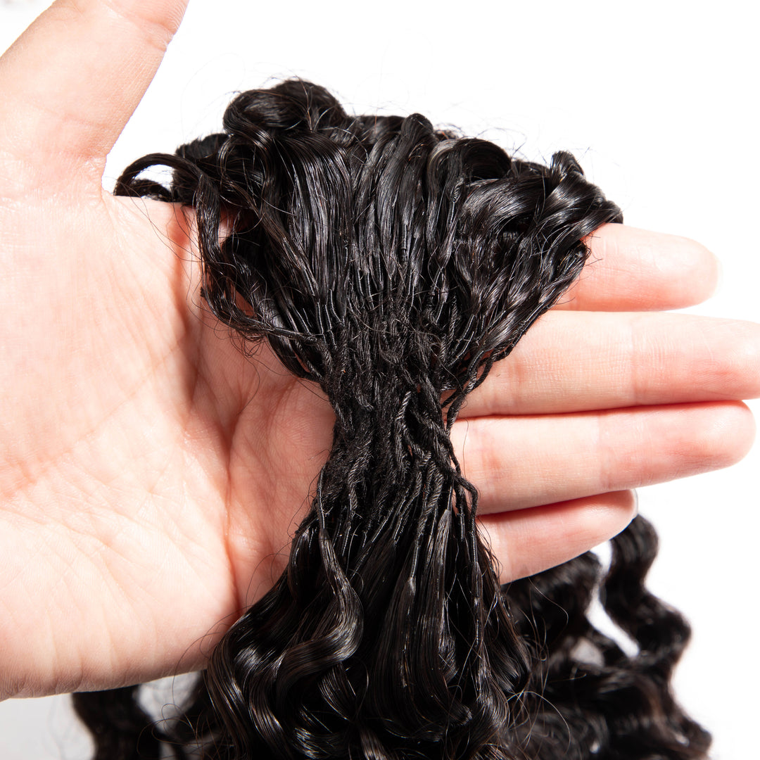 Lumiere Burmese Curly Feather Miracle Crochet Human Hair Extension Save Time With This Design