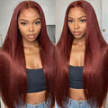 #4/30 Ombre Lace Front Straight Wig Highlight Perruques de cheveux humains pré-plumées 
